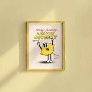 Easy Peasy Lemon Squeezy, druckbares Klassenzimmer Poster, Digitaldrucke, Emotionen Kunst, Sofort Download, Ermutigende Kunst, Klassenzimmer Poster