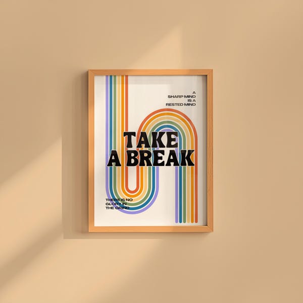 Digital Download Wall Print: Retro 70s Character - Kids Room Art