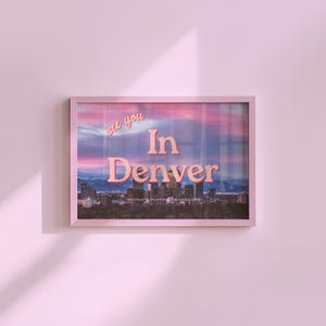Colorado Art Print, Denver Art, Denver Prints, Retro Photo Art Print, Preppy Art, Trendy Colorado Print, Colorado Art, Denver Poster