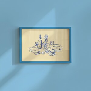 Cocktail Line Art Print: Bar Cart and Kitchen Decor
