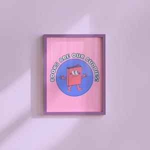 Decoración artística para el aula - Descarga digital - Impresiones artísticas de lectura - Impresión descargable - Arte de moda - Impresión artística de los años 70 - Personaje retro - Impresión femenina - Póster para niños