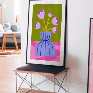 Bloemenmarktprint: pastelkleurige wilde bloemenkunst (digitale download) afbeelding 5