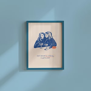 Cocktail Art Print: Minimalist Bar Cart Decor (Digital Download)