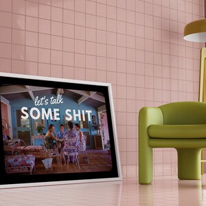 Talk Shit Art Print-Digital Prints-Wall Art Print-Retro Photograph Prints-Cocktail Art Print-Preppy Wall Art-Bar Car Decor-Bar Accessories