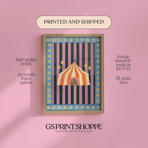 Circus Tent Vertical Art Print