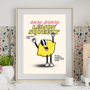 Easy Peasy Lemon Squeezy, Printable Classroom Poster, Digital Prints ...