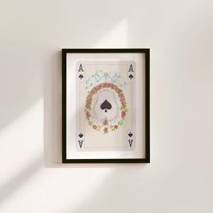 Citação de Garota de Sorte, Pôsteres de Cartas Retrô, Arte da Síndrome de Garota de Sorte, Arte de Parede Moderna, Impressão Estética, Arte para Dormitório, Arte do Ás de Copas, Carta de Baralho