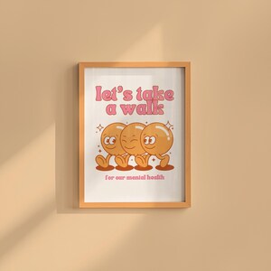 Retro geestelijke gezondheid kunstafdrukken, leuke klaslokaalposters (digitale download) afbeelding 1