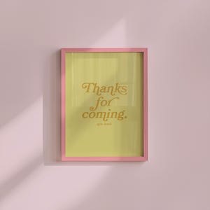 ご来場ありがとうございました - デジタルプリント - ウォールアートプリント - タイポグラフィーアート - ダウンロード可能なプリント - バーアートプリント - リビングルームの装飾 - 面白いウォールアート - オリーブ