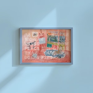 Arte de pintura alterada, póster maximalista rosa, impresión de boceto clásico, arte Bauhaus rosa, póster de exposición, decoración artística fauvista, decoración feminista