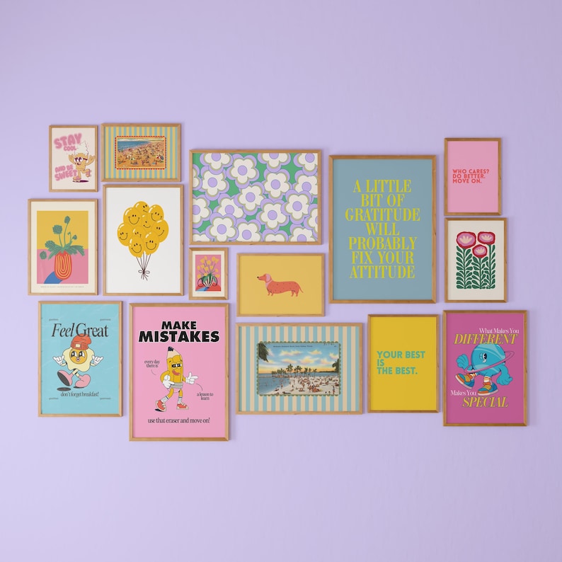 Kids Learning Posters Bundle, Bright Playroom Art (Digital Download) image 1