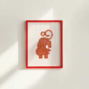 Pink Tiger Art Print: Trendy Dorm Decor (Digital Download)