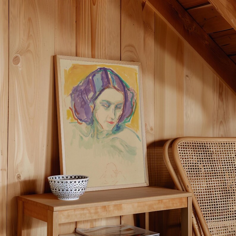 Female Head Vertical Art Print image 3