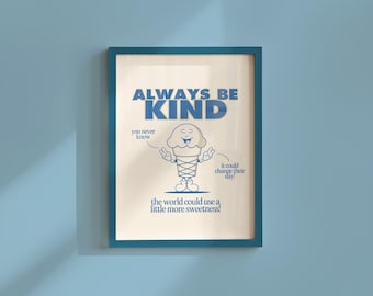 Retro Cartoon Art Print: Cute Classroom and Kids Room Decor