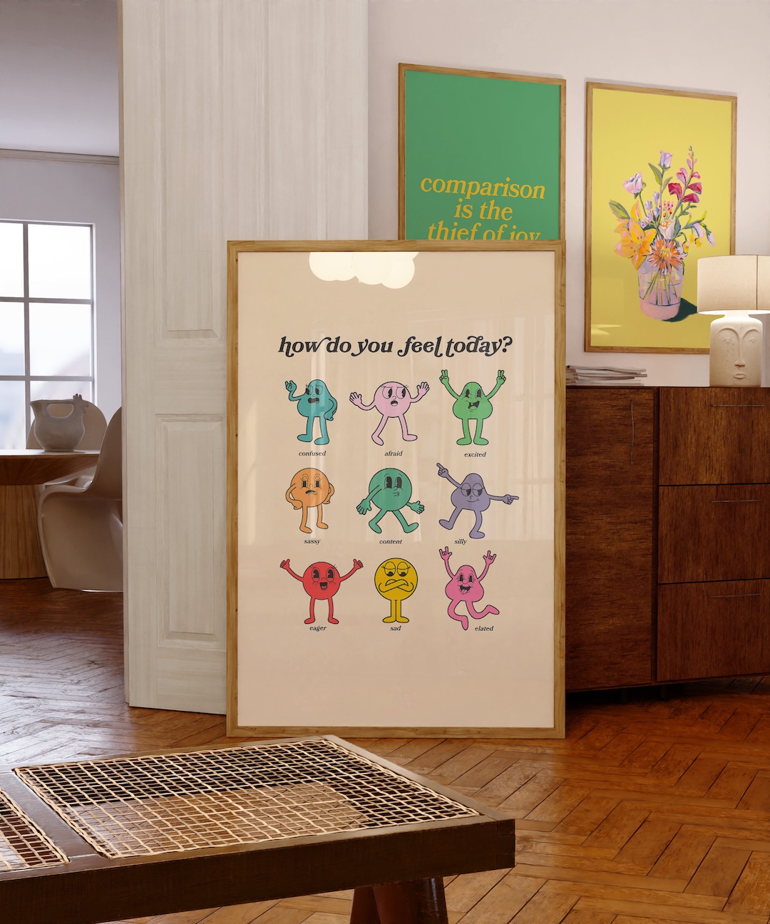 How Do You Feel Today Retro Quote, Digital Prints Wall Art, Digital ...