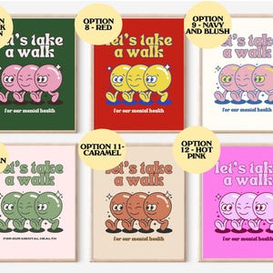 180 files-Digital Download-Wall Prints-Retro Mascot-Friends Poster-Large School Print Art-Classroom Poster-Mental Health Art Prints-Fun Art