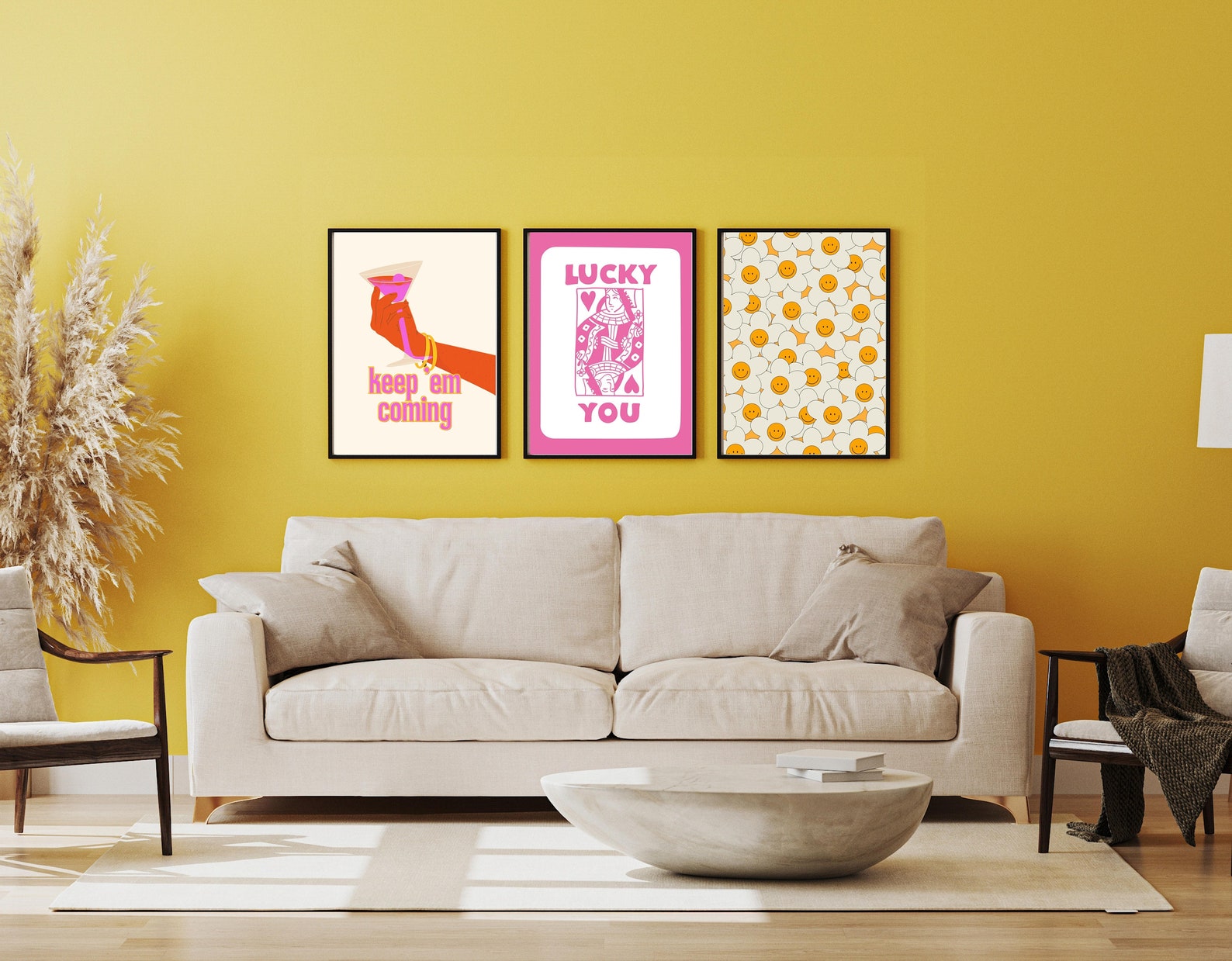 Digital Print Setgallery Wall Setgirly Artpink Etsy