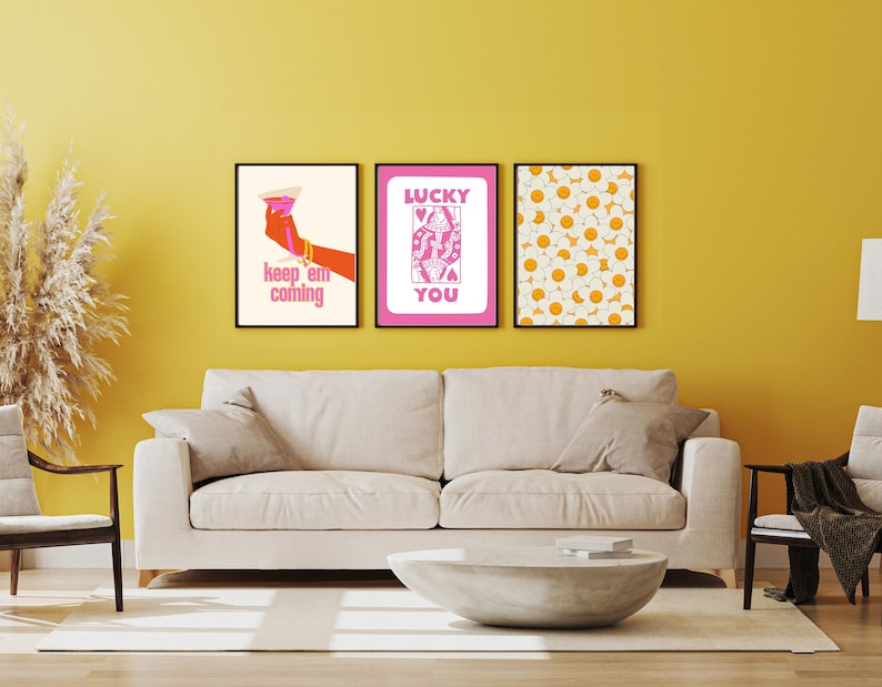 Digital Print Setgallery Wall Setgirly Artpink Etsy