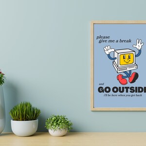 Give Me a Break-digital Download-wall Art Print-retro Decor-funny Art ...