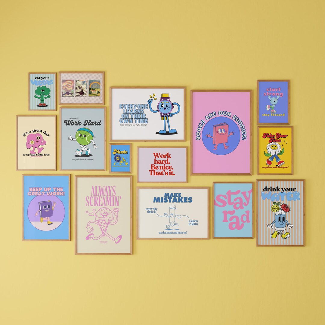 Kids Learning Posters for Playroom and Classroom Decor Digital ...