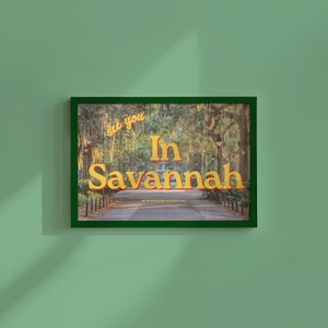 Savannah Kunst, Retro Savannah Drucke, Savannah Poster, Trendige Kunst, Georgia Kunstdruck, Reise GA Art, Savannah Druck, GS Print Shoppe