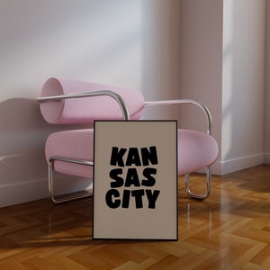 Kansas City Art Print,Digital Art Download,Kansas City Wall Art,Cute Trendy Art,Kansas City Posters,Kansas City Wall Poster,Beige Posters