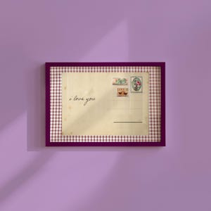 Vintage Kunstdruck, Postkarte Foto, Postkarte Kunst, Umschlag Druck, Vintage Fotokunst, Gingham Kunstdruck, Kinderzimmer Kunst, Vintage Karte Kunst