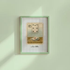 Liebesbrief Kunst, Ästhetische Kunst, Vintage Druck, Schlafzimmer Kunst, digitale Kunst, GS Print Shoppe, Dopamin Dekor, Liebesbrief Poster, grün kariert