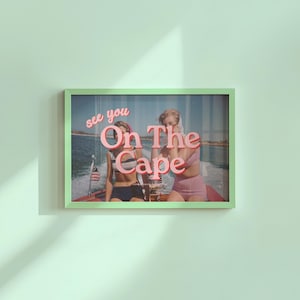 Digital Art Prints, See you on the Cape, Retro Cape Cod Art, Retro Photo Art Print, Preppy Art, Cape Cod Decor, Cape Cod Poster, Cape Cod