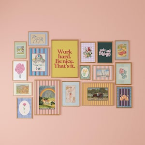 Conjunto de 17 carteles para niños, imprimibles vintage, impresiones para salas de juegos, decoración artística para guarderías, paquete de carteles de aprendizaje, carteles vintage para niños, impresiones digitales