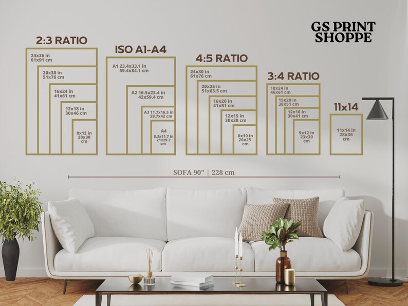 a living room with a white couch and coffee table