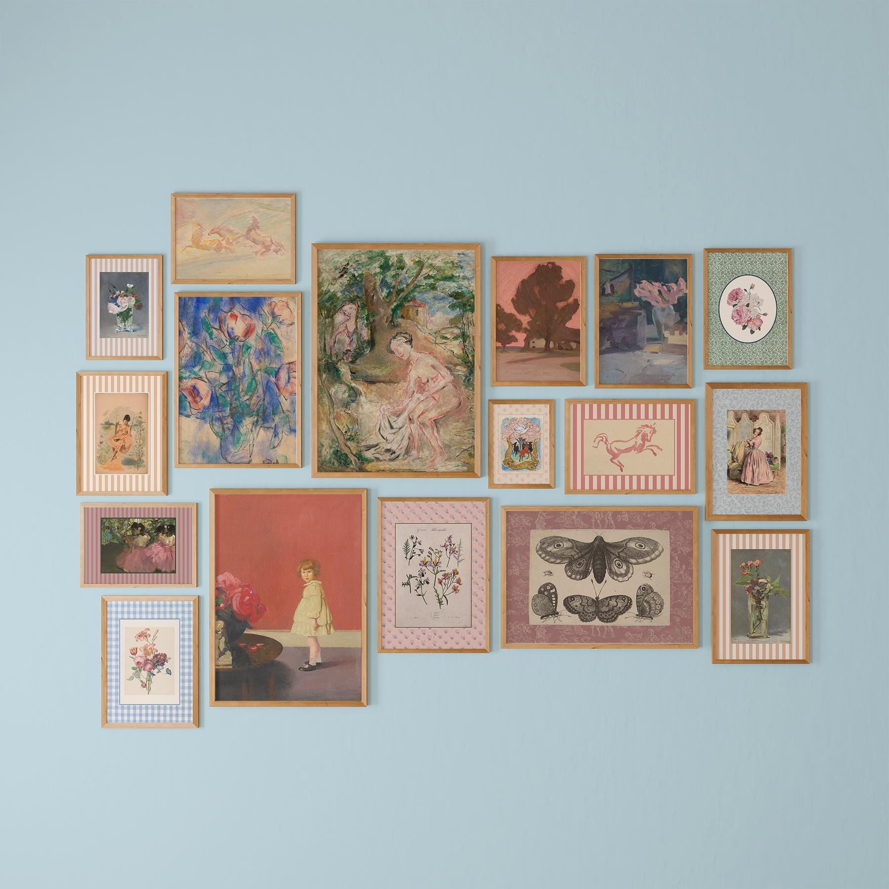 Set of 17 Prints, Gallery Wall Print Set, Trendy Poster, Vintage Prints, DIGITAL art prints, Curated Gallery Wall Prints, GS Print Shoppe