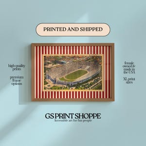 USC Stadium Art Print: Framed Retro Football Wall Decor