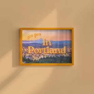 Cartaz de Portland, Impressões de arte de Portland, Vejo você em Portland, Impressões retrô de Portland, Impressão de arte fotográfica retrô, Arte preppy, Impressão de arte da moda
