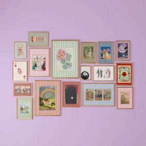 Vintage galerij muurkunstafdrukken: set van 17 (digitale download)