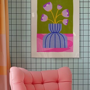 Bloemenmarktprint: pastelkleurige wilde bloemenkunst (digitale download) afbeelding 4