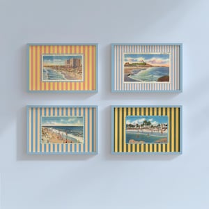 Stampe artistiche fotografiche vintage di spiaggia: set di 4 di Cape Cod (download digitale)