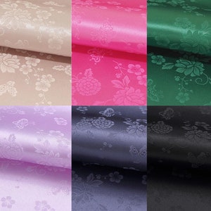 Traditional Korean Hanbok Fabric(6 color) | Gold Plum Blossom Jacquard (Gummaehwa), 110cm Wide, by thr Yard FS027