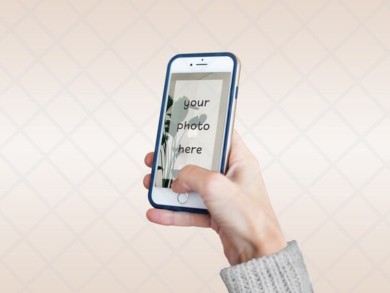 Iphone Mockup Psd Jpg Png Transparent Screen Etsy