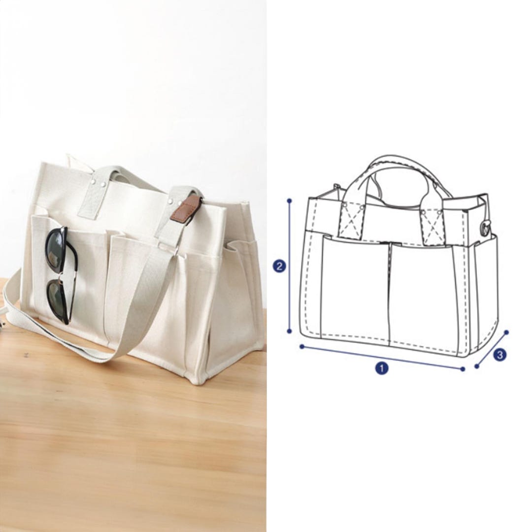 Handmade Bag Sewing Pattern | DIY Tote Bag | Crossbag DIY Basic Bag ...