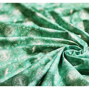 100% Cotton Fabric 20s | Korean Traditional Celadon Inlay Pattern Design, 110cm (44"), Made in Korea HQ015 by the Yard