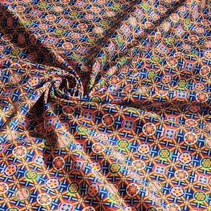 100% Cotton Fabric 20s | K-Masterpiece Series #22 Korean Dancheong Pattern "Joyful Design," 110cm (44"), Made in Korea HQ016 by the Yard