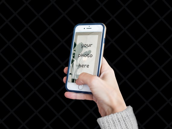 Iphone Mockup Psd Jpg Png Transparent Screen Etsy