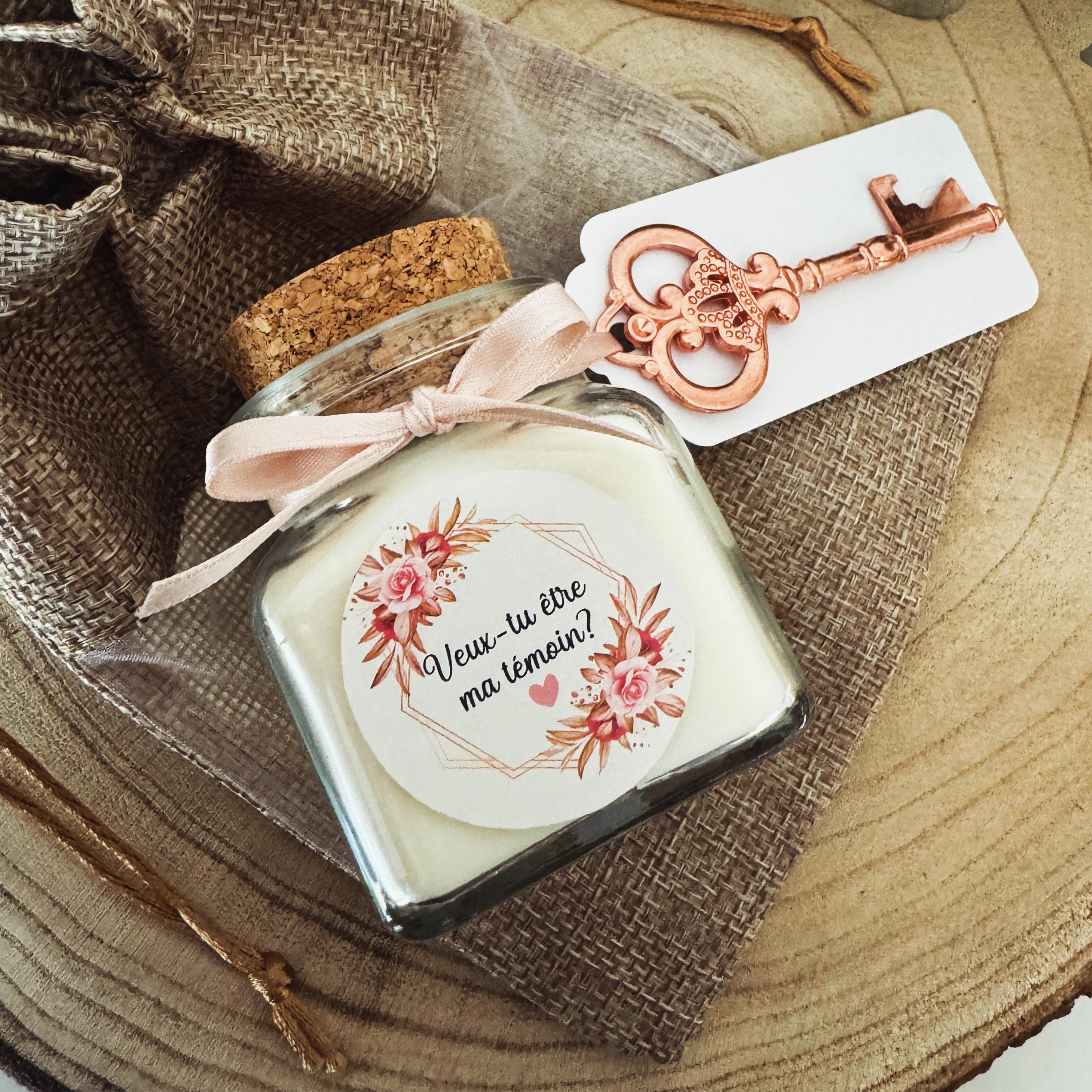 Bougie personnalisée pour demande de témoin – Cadeau unique Bougie personnalisée pour demande de témoin – Cadeau unique