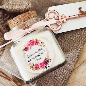 Vela para pedir madrina – Regalo original para madrina, vela personalizada “¿Quieres ser mi madrina?”, idea para anunciar a tu bebé madrina