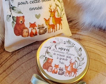 Cadeau personnalisé maîtresse, nounou, ATSEM, personnel soignant, prof - Bougie parfumée - senteurs originales