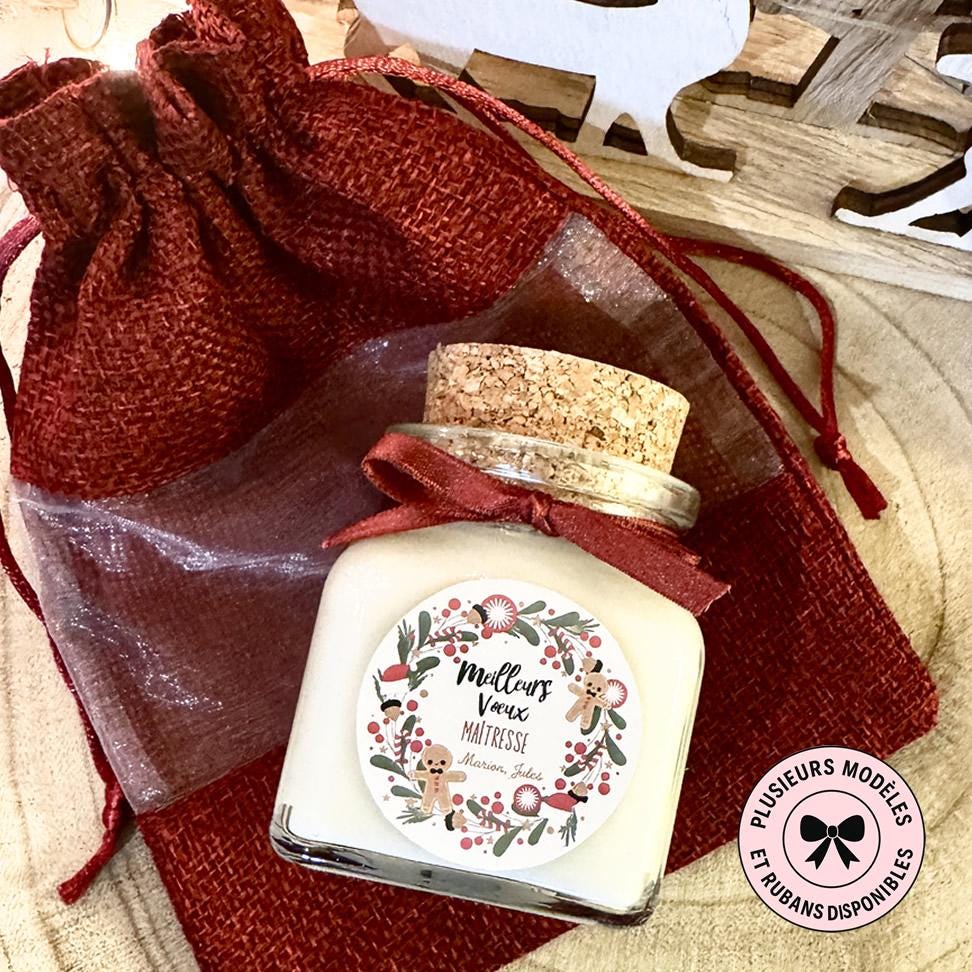 Bougie parfumée personnalisée pour Noël et Nouvel An