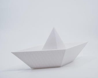 Origami Paper Boat - 3D Print - Ornament / Design / Art