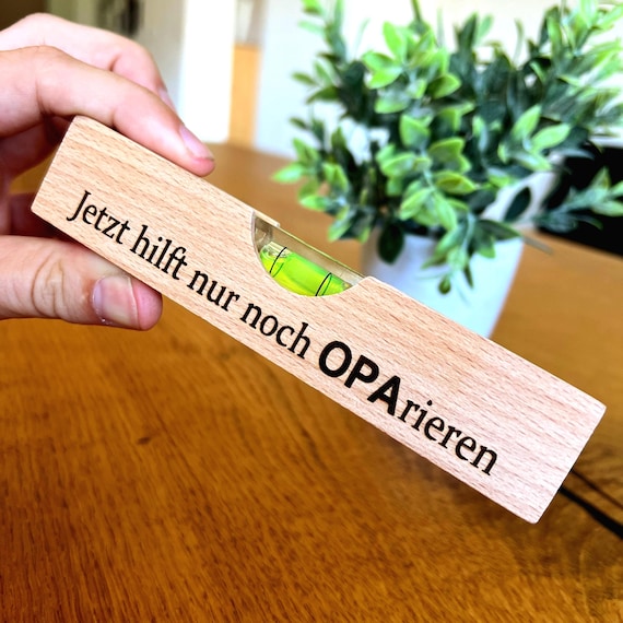 Wasserwaage personalisiert, Opa Geschenk, Männergeschenk, Operieren Wasserwaage Papa, Geschenk Opa, Vatertagesgeschenk, Geburtstag