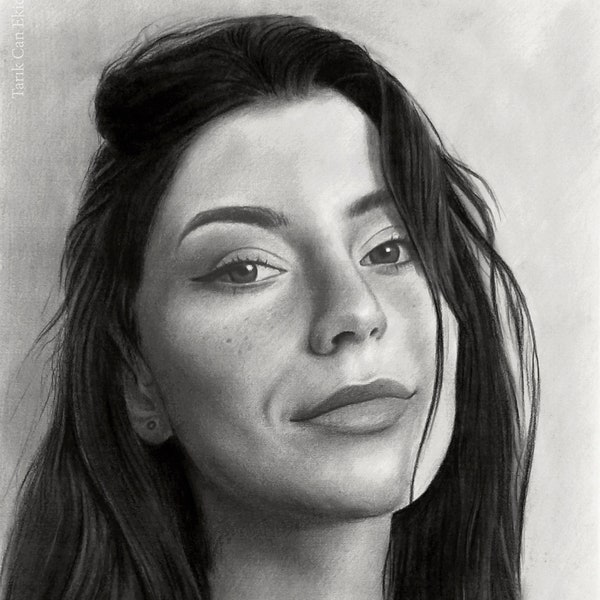 Charcoal Portrait Etsy